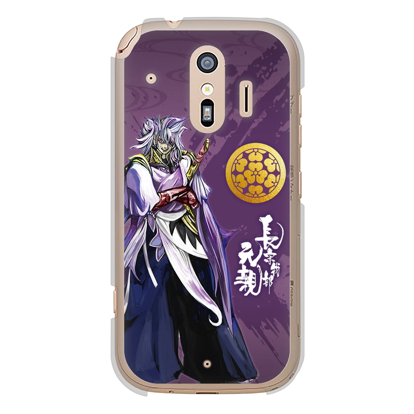 らくらくスマートフォン F-42A docomo 高画質仕上げ 背面印刷 ハードケース 家紋