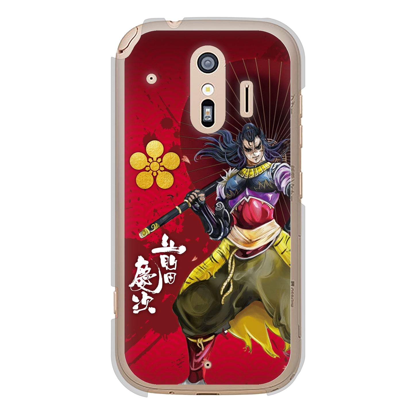 らくらくスマートフォン F-42A docomo 高画質仕上げ 背面印刷 ハードケース 家紋