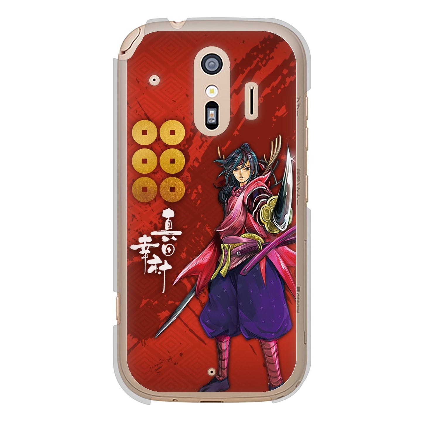 らくらくスマートフォン F-42A docomo 高画質仕上げ 背面印刷 ハードケース 家紋