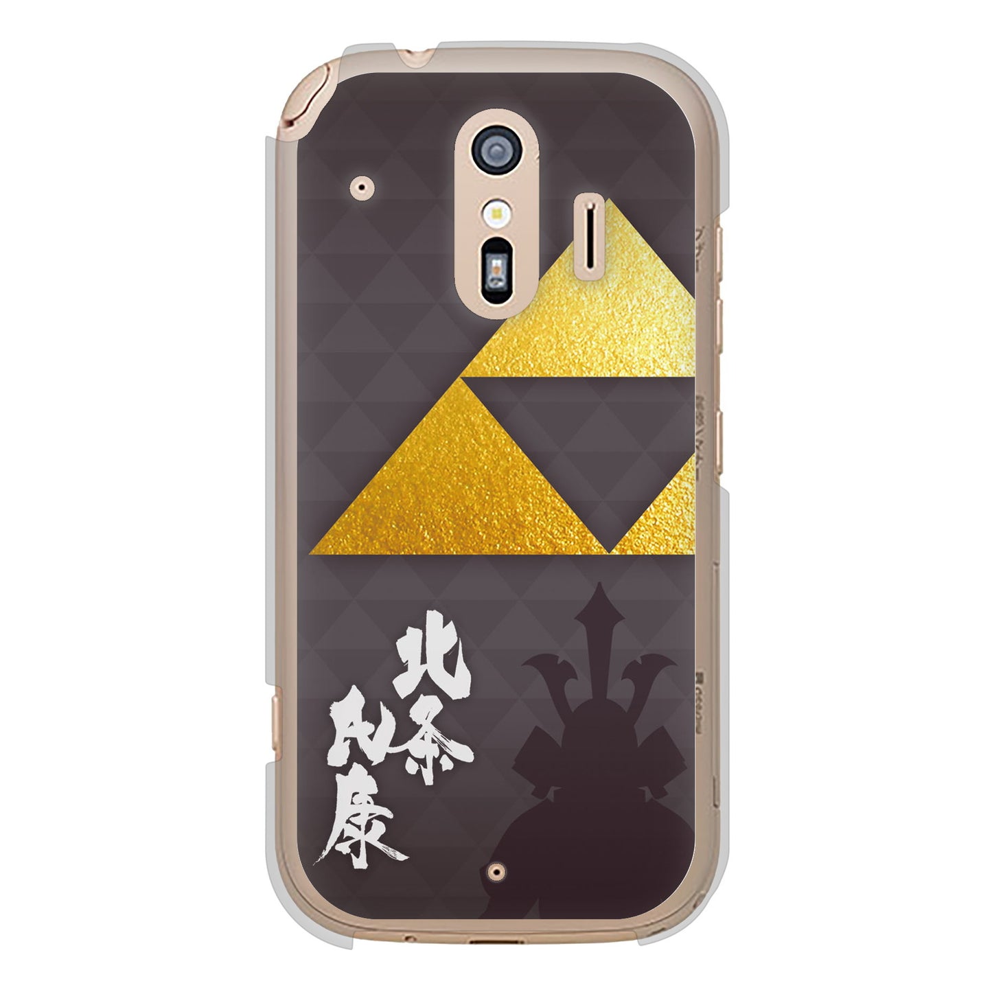 らくらくスマートフォン F-42A docomo 高画質仕上げ 背面印刷 ハードケース 家紋
