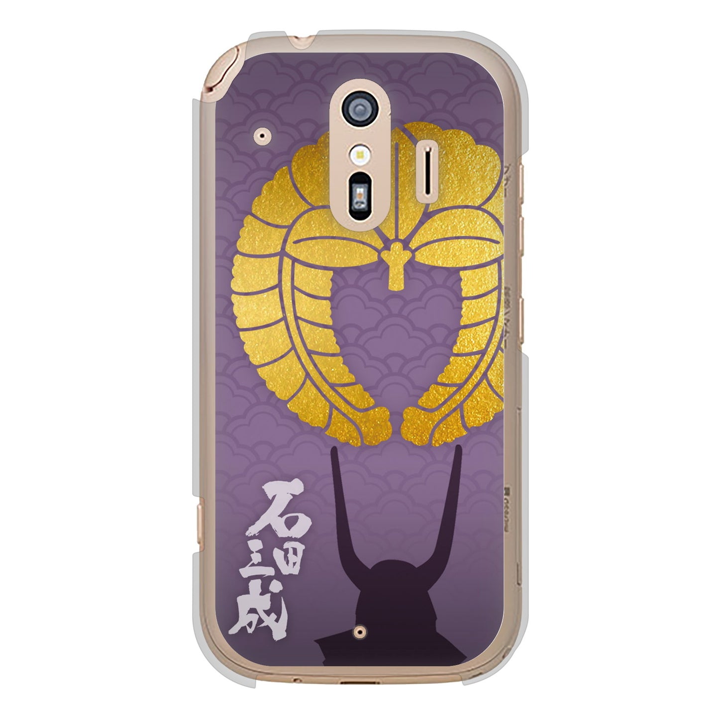 らくらくスマートフォン F-42A docomo 高画質仕上げ 背面印刷 ハードケース 家紋