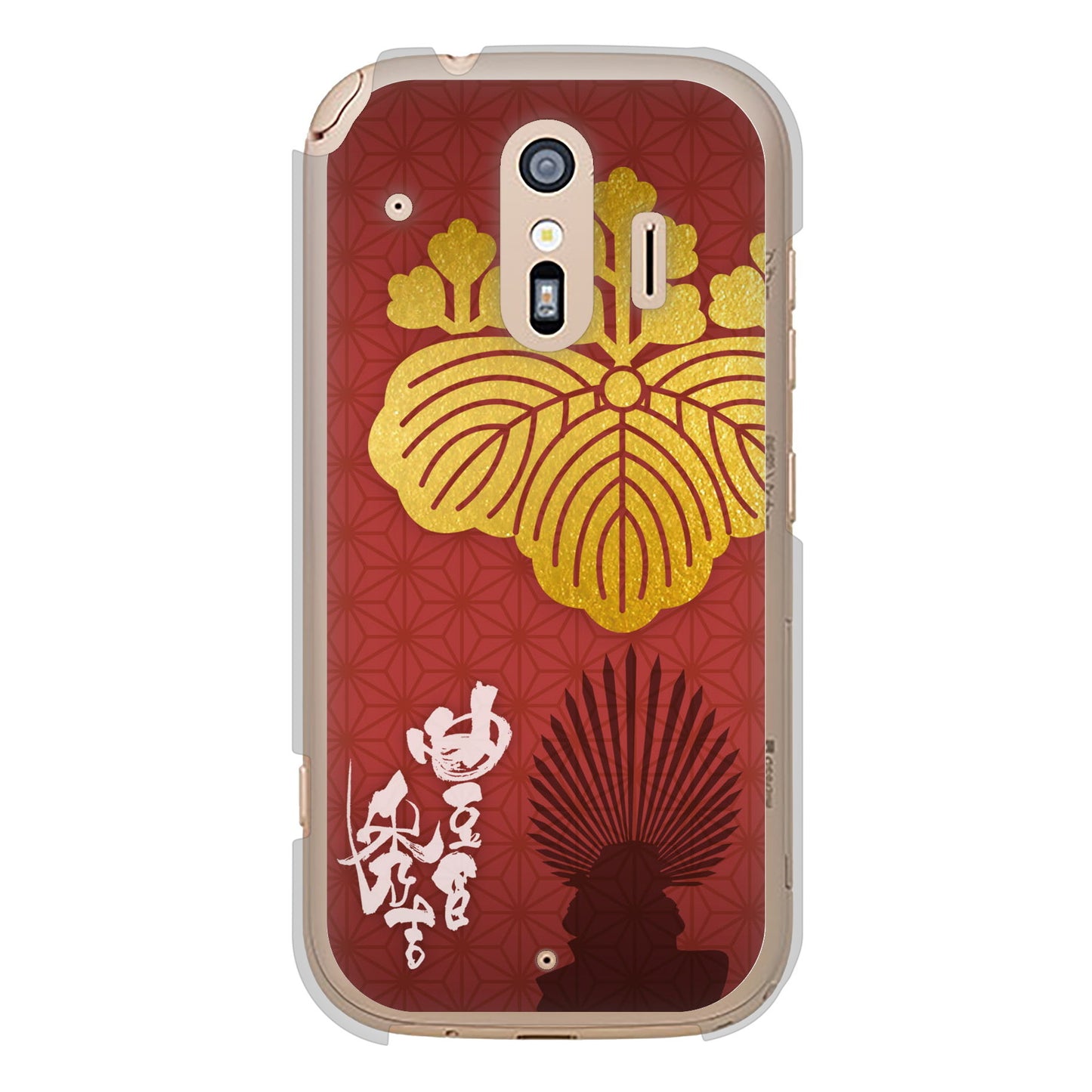 らくらくスマートフォン F-42A docomo 高画質仕上げ 背面印刷 ハードケース 家紋