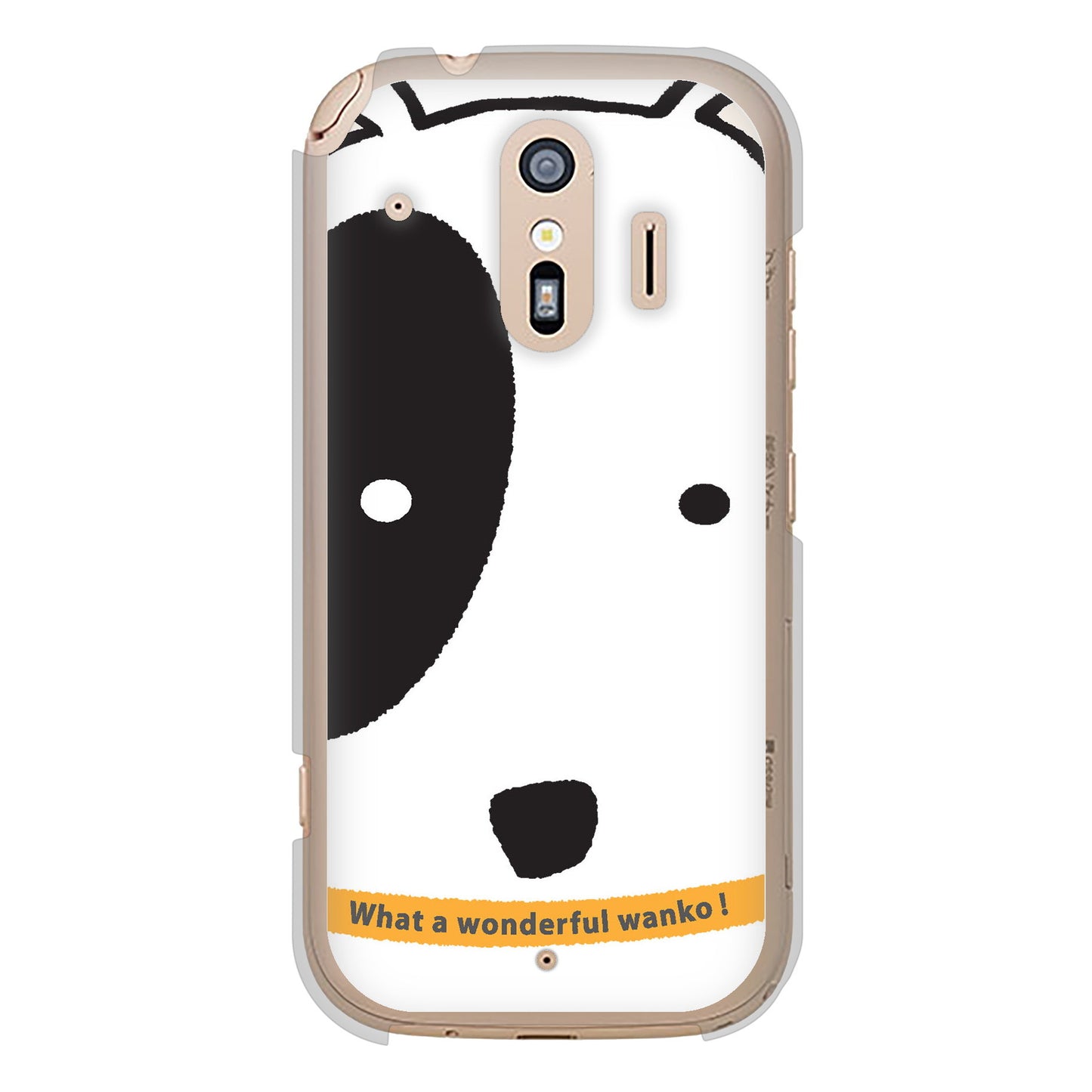 らくらくスマートフォン F-42A docomo 高画質仕上げ 背面印刷 ハードケース 【IA800 わんこ】
