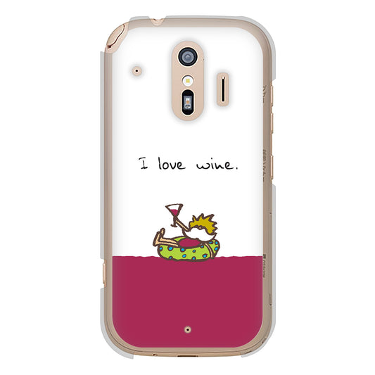 らくらくスマートフォン F-42A docomo 高画質仕上げ 背面印刷 ハードケース 【IA811 ワインの神様】