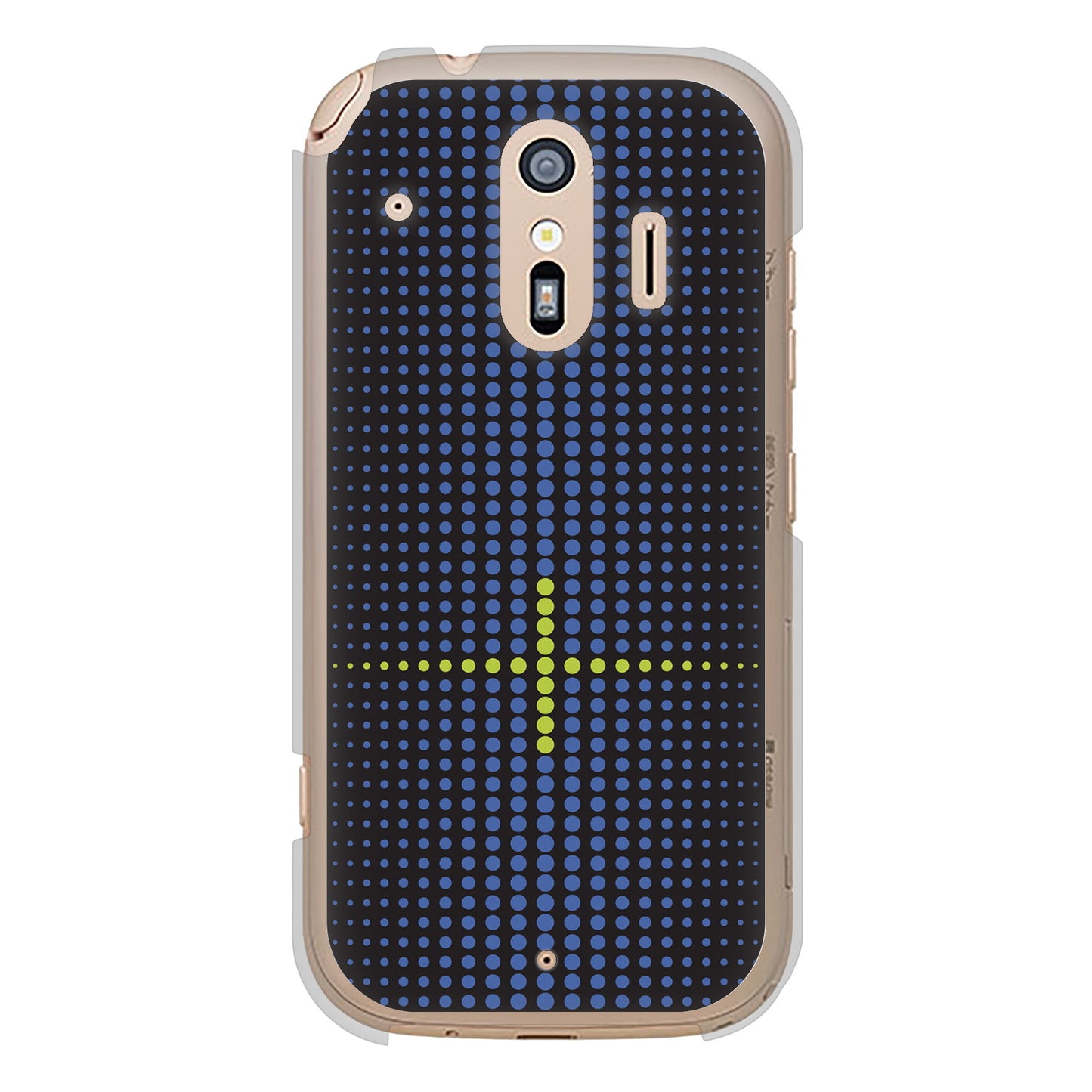 らくらくスマートフォン F-42A docomo 高画質仕上げ 背面印刷 ハードケース 【IB907 グラデーションドット】
