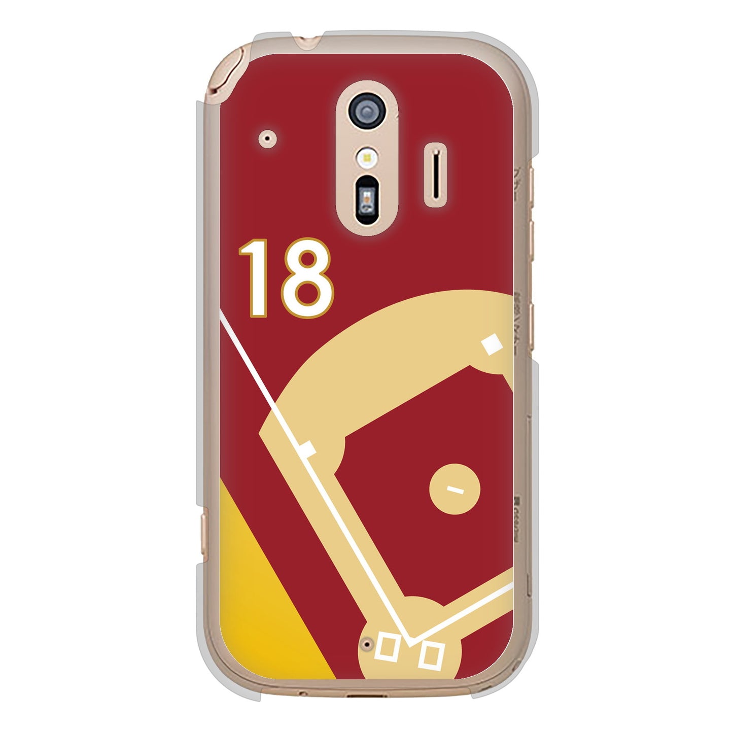 らくらくスマートフォン F-42A docomo 高画質仕上げ 背面印刷 ハードケース baseball
