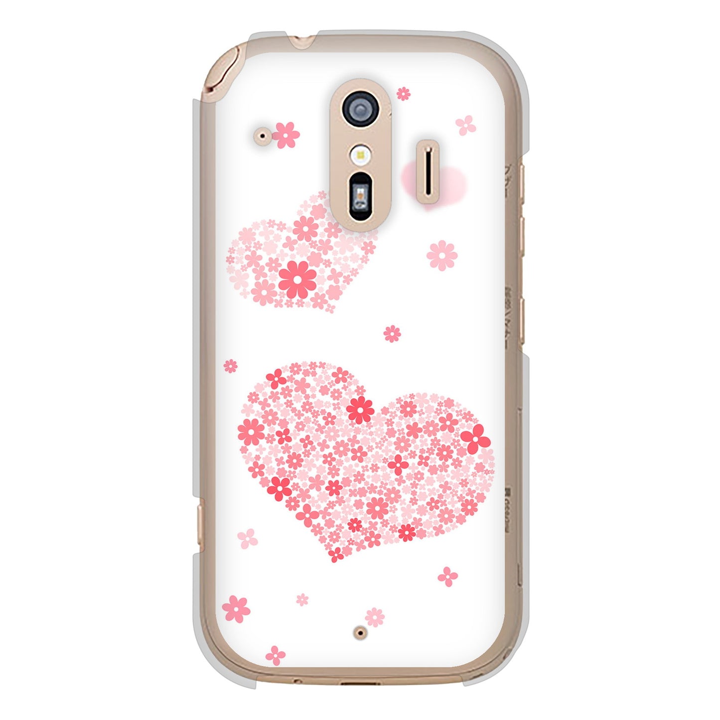 らくらくスマートフォン F-42A docomo 高画質仕上げ 背面印刷 ハードケース ビッグハート