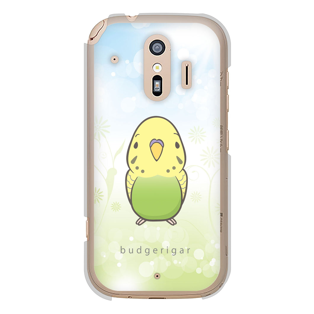 らくらくスマートフォン F-42A docomo 高画質仕上げ 背面印刷 ハードケース セキセイインコ