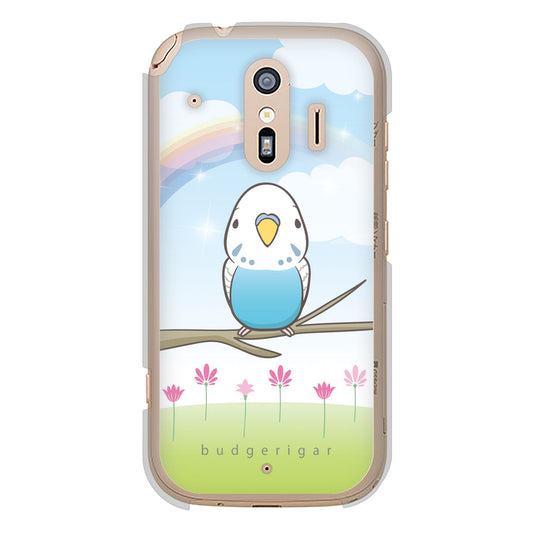 らくらくスマートフォン F-42A docomo 高画質仕上げ 背面印刷 ハードケース セキセイインコ