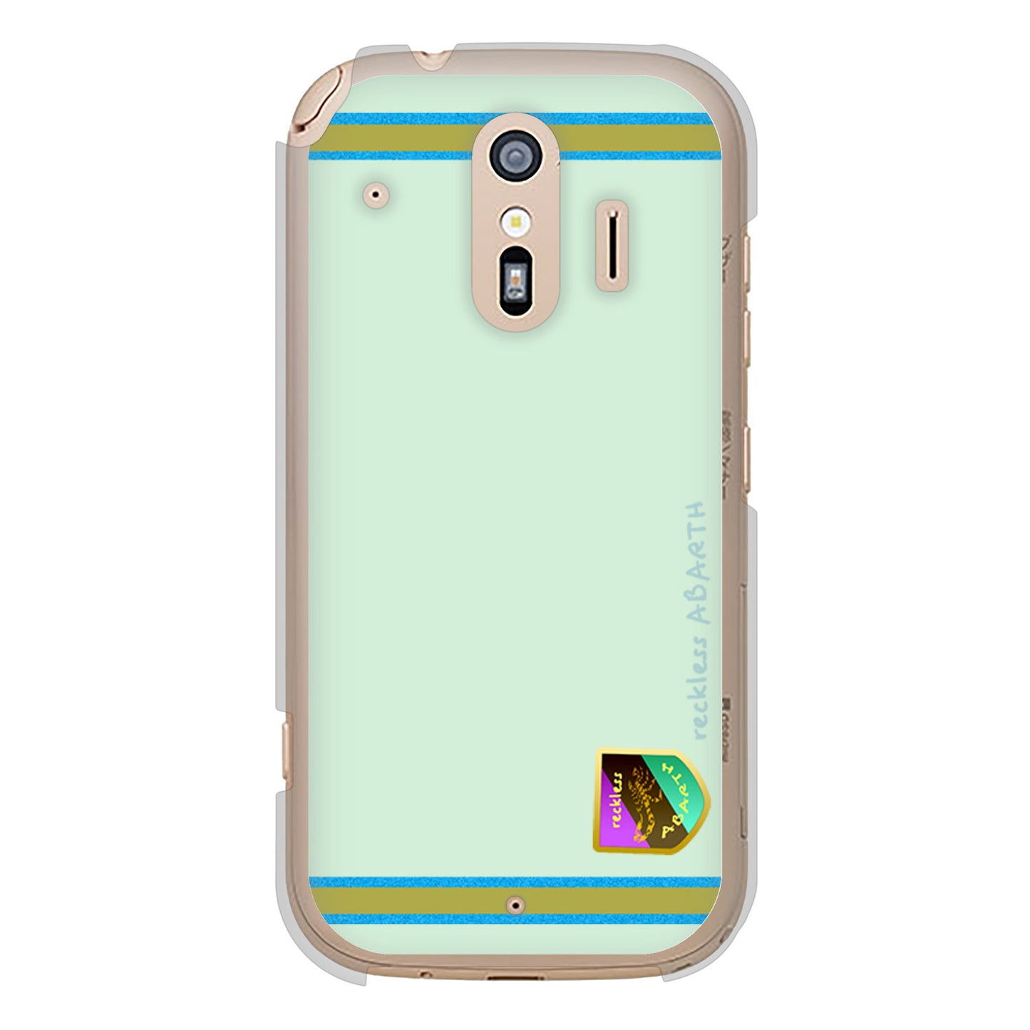 らくらくスマートフォン F-42A docomo 高画質仕上げ 背面印刷 ハードケース アバルト
