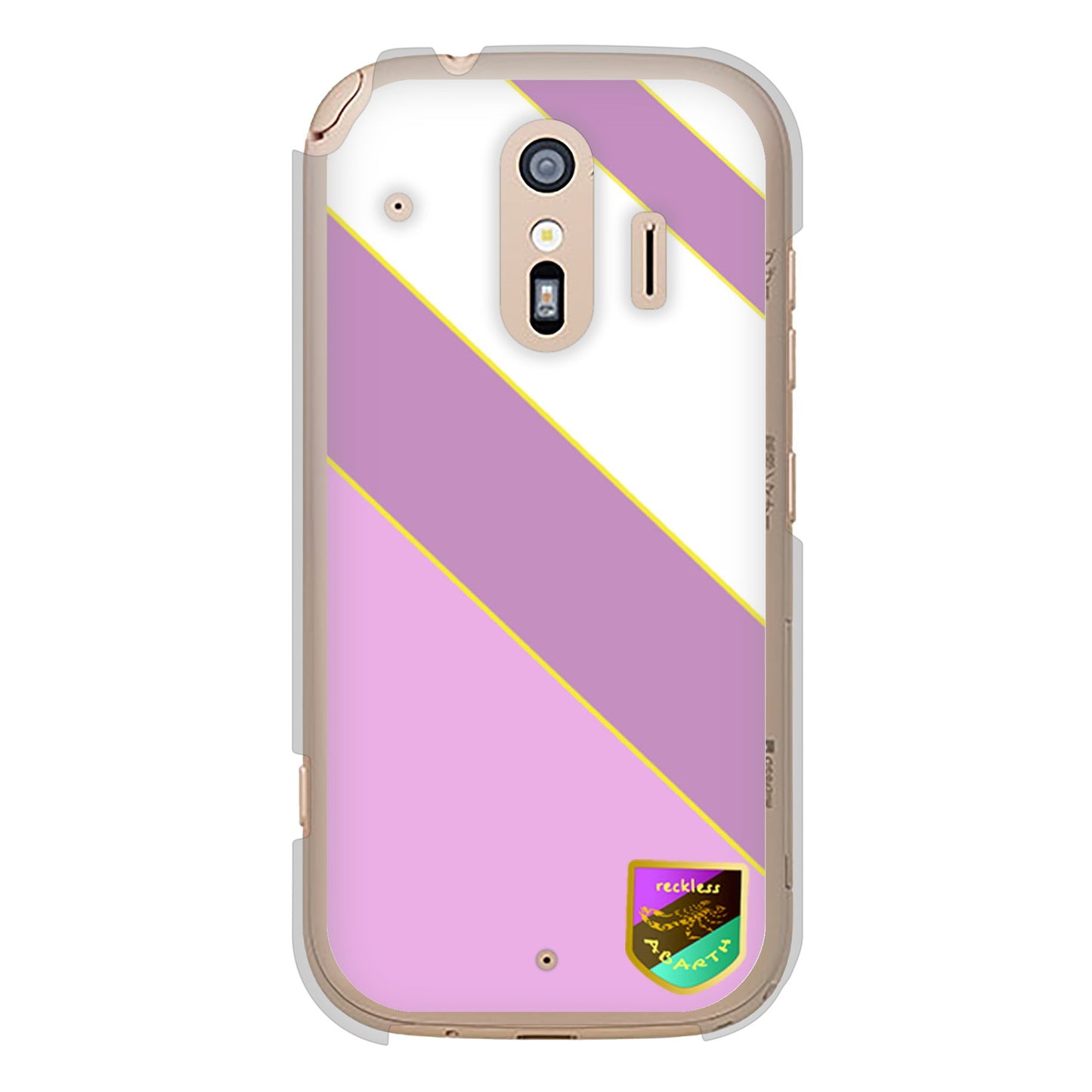 らくらくスマートフォン F-42A docomo 高画質仕上げ 背面印刷 ハードケース アバルト