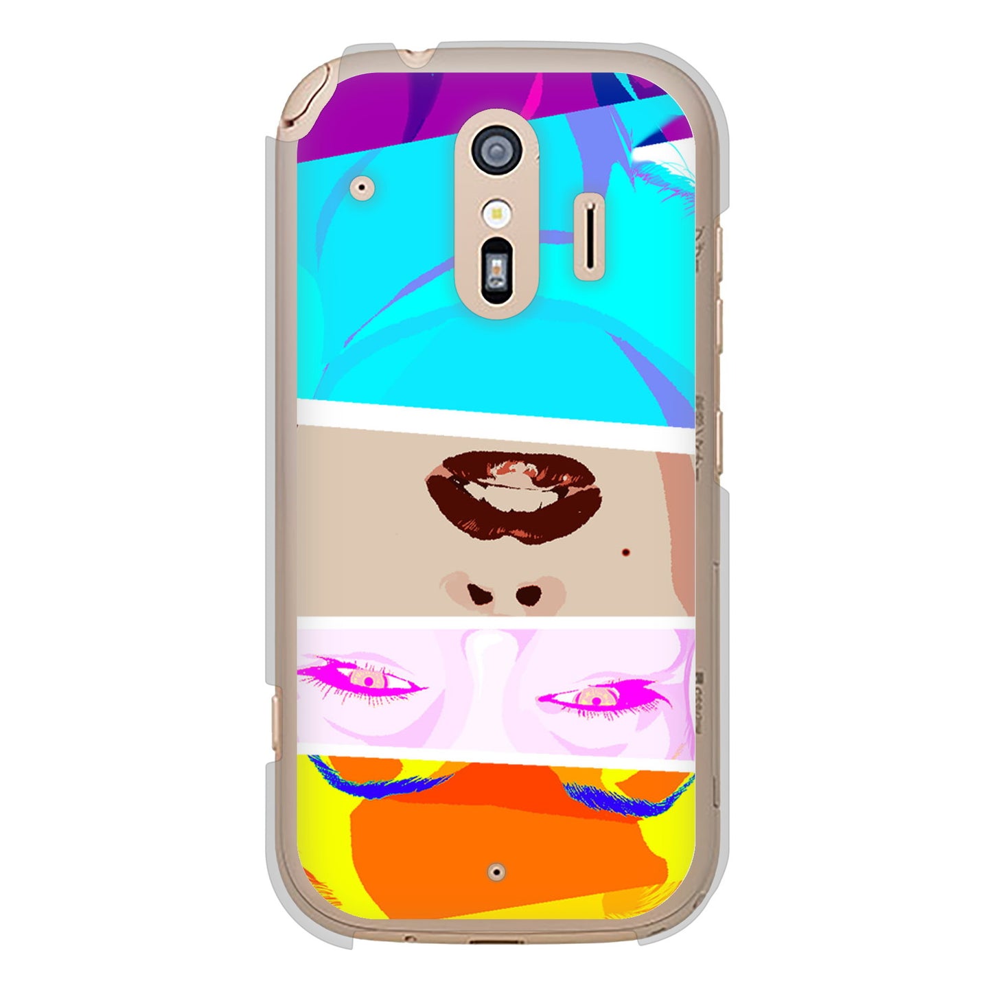 らくらくスマートフォン F-42A docomo 高画質仕上げ 背面印刷 ハードケース マリリンモンローデザイン