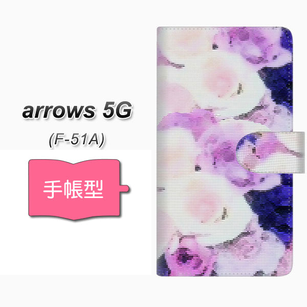 docomo アローズ5G F-51A 高画質仕上げ プリント手帳型ケース(通常型)【YI889 フラワー10】