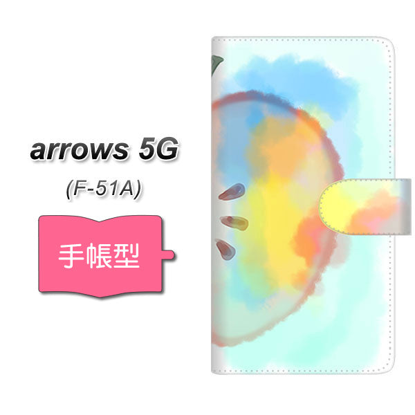 docomo アローズ5G F-51A 高画質仕上げ プリント手帳型ケース(通常型)【YJ181 りんご 水彩181】