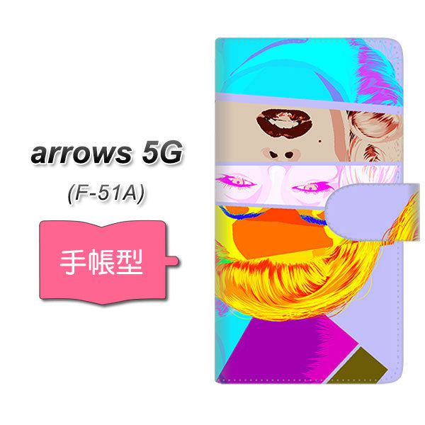 docomo アローズ5G F-51A 高画質仕上げ プリント手帳型ケース(通常型)【YJ211 マリリンモンローデザイン(D)】