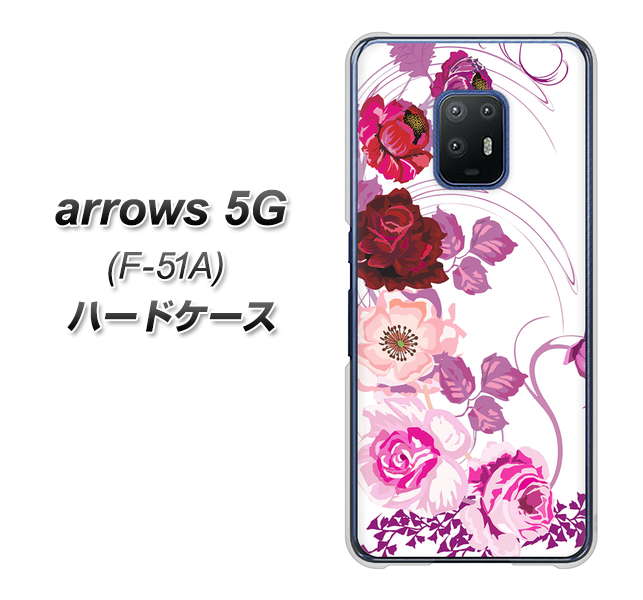 docomo アローズ5G F-51A 高画質仕上げ 背面印刷 ハードケース【116 ６月のバラ】