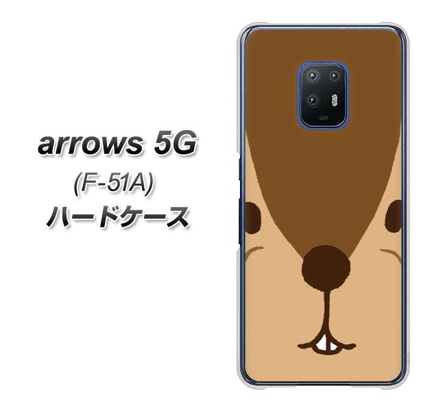 docomo アローズ5G F-51A 高画質仕上げ 背面印刷 ハードケース【349 りす】