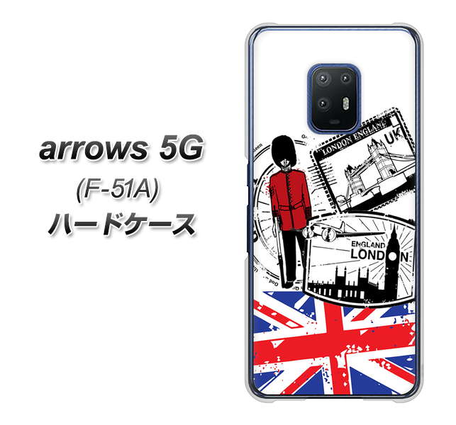 docomo アローズ5G F-51A 高画質仕上げ 背面印刷 ハードケース【574 LONDON】