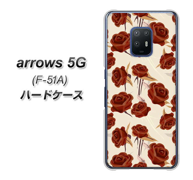 docomo アローズ5G F-51A 高画質仕上げ 背面印刷 ハードケース【1157 クラシックローズ】