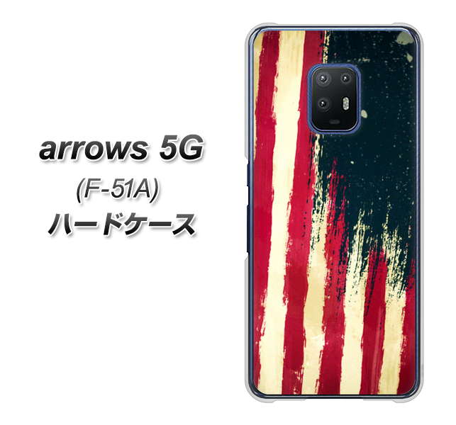 docomo アローズ5G F-51A 高画質仕上げ 背面印刷 ハードケース【MI805 ヴィンテージアメリカ】