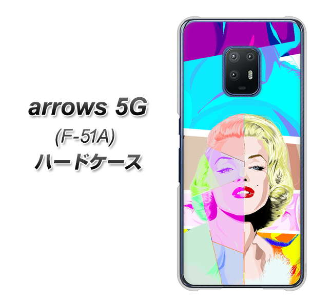 docomo アローズ5G F-51A 高画質仕上げ 背面印刷 ハードケース【YJ210 マリリンモンローデザイン(C)】