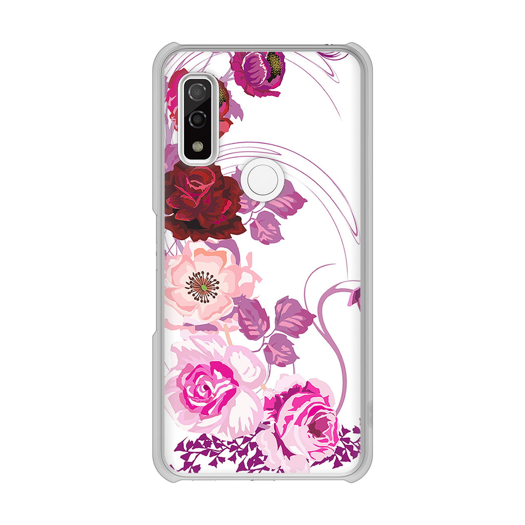 arrows We F-51B docomo 高画質仕上げ 背面印刷 ハードケース ロマンチックなバラ