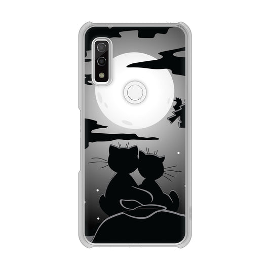 arrows We F-51B docomo 高画質仕上げ 背面印刷 ハードケース 夜とネコ
