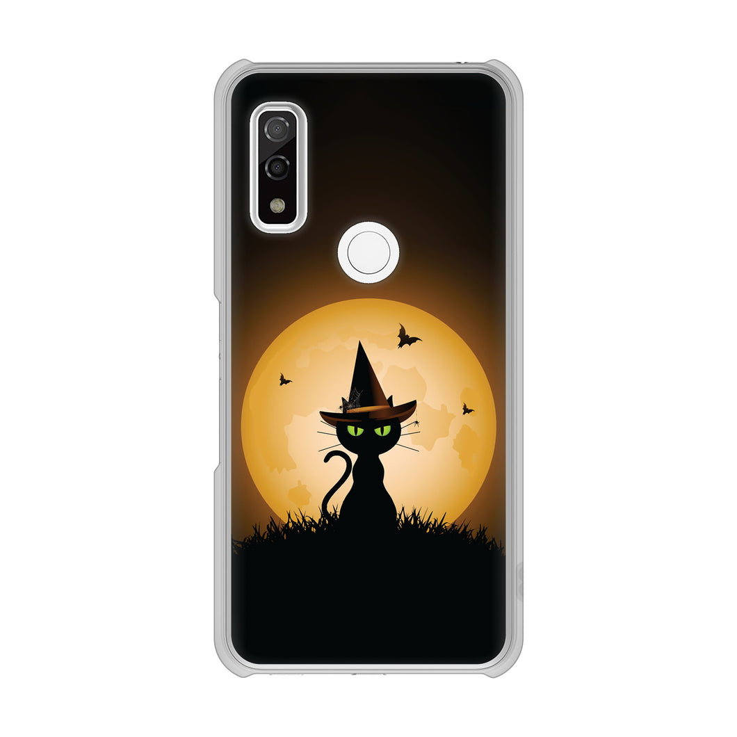 arrows We F-51B docomo 高画質仕上げ 背面印刷 ハードケース 夜とネコ