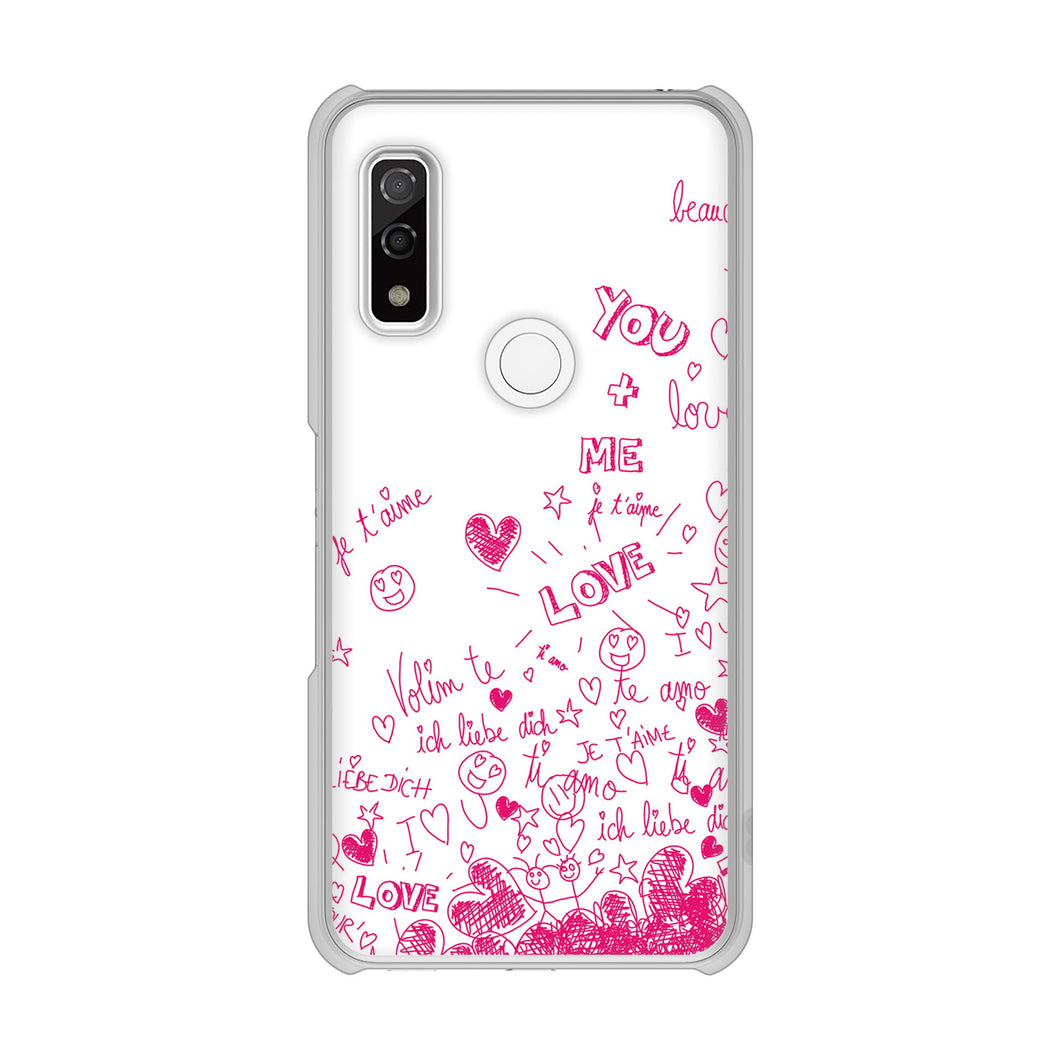 arrows We F-51B docomo 高画質仕上げ 背面印刷 ハードケース プリティハート