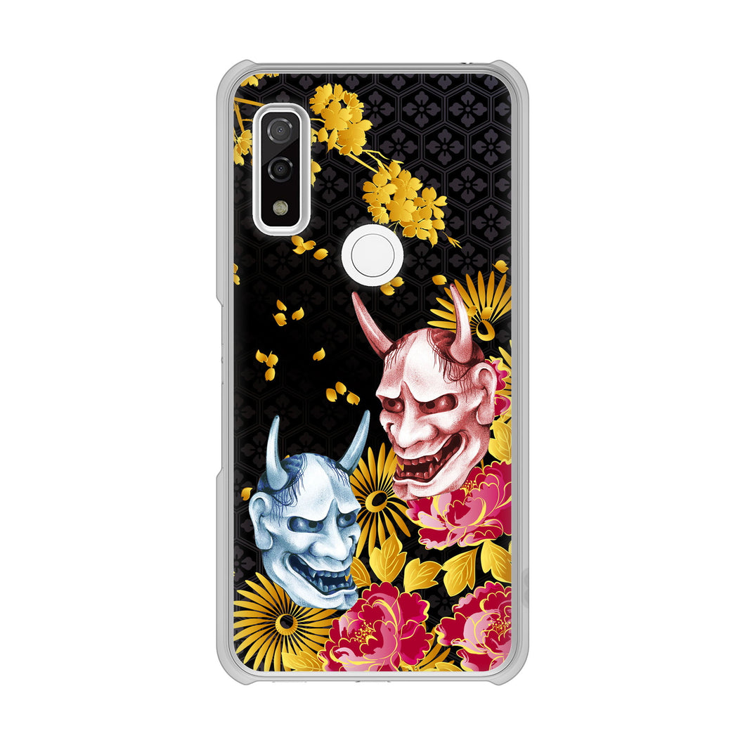 arrows We F-51B docomo 高画質仕上げ 背面印刷 ハードケース 【1024 般若と牡丹2】