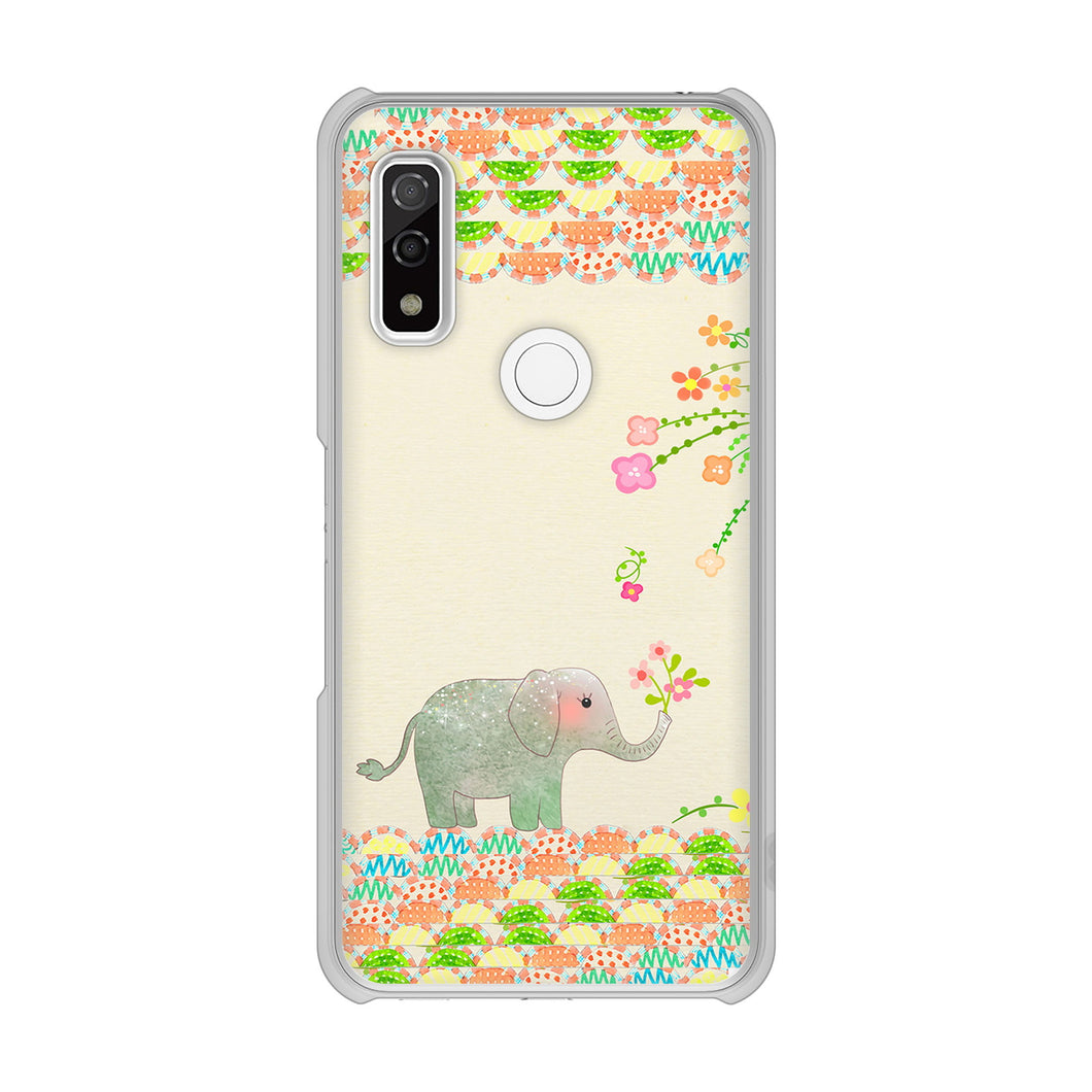 arrows We F-51B docomo 高画質仕上げ 背面印刷 ハードケース 【1039 お散歩ゾウさん】