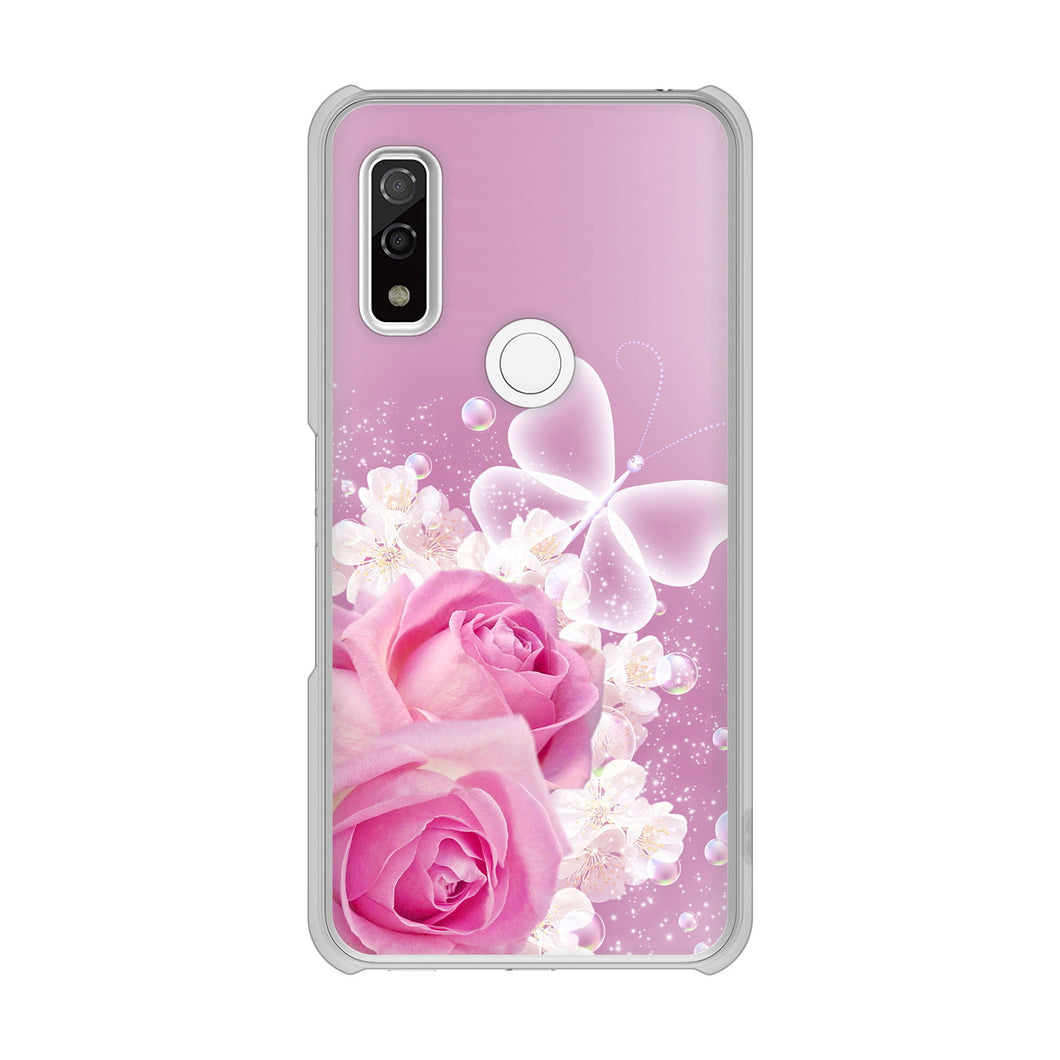 arrows We F-51B docomo 高画質仕上げ 背面印刷 ハードケース ロマンチックなバラ