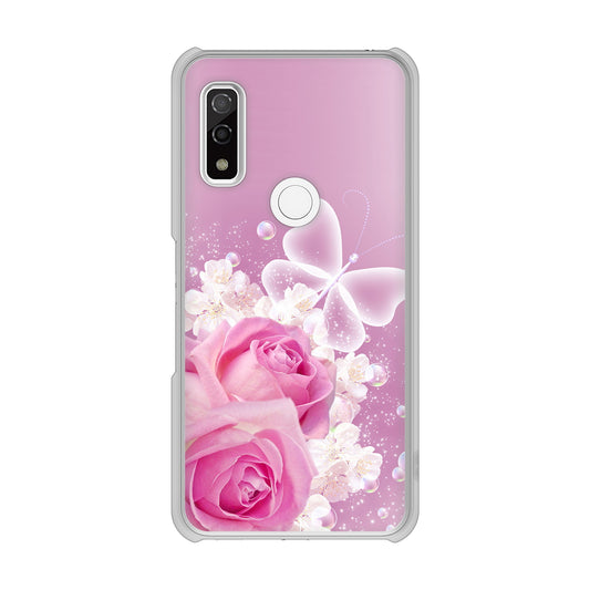 arrows We F-51B docomo 高画質仕上げ 背面印刷 ハードケース ロマンチックなバラ