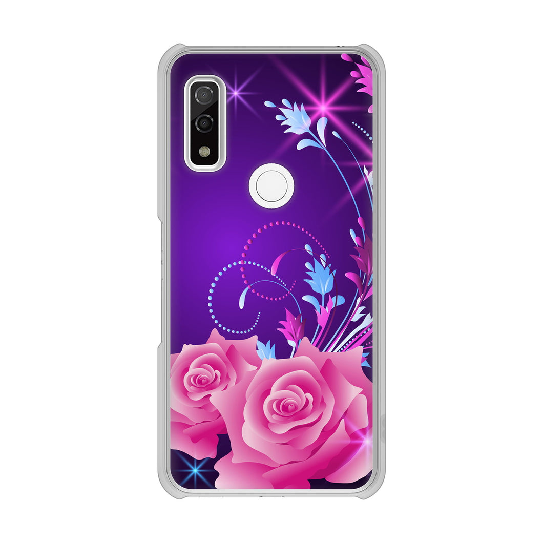 arrows We F-51B docomo 高画質仕上げ 背面印刷 ハードケース ロマンチックなバラ