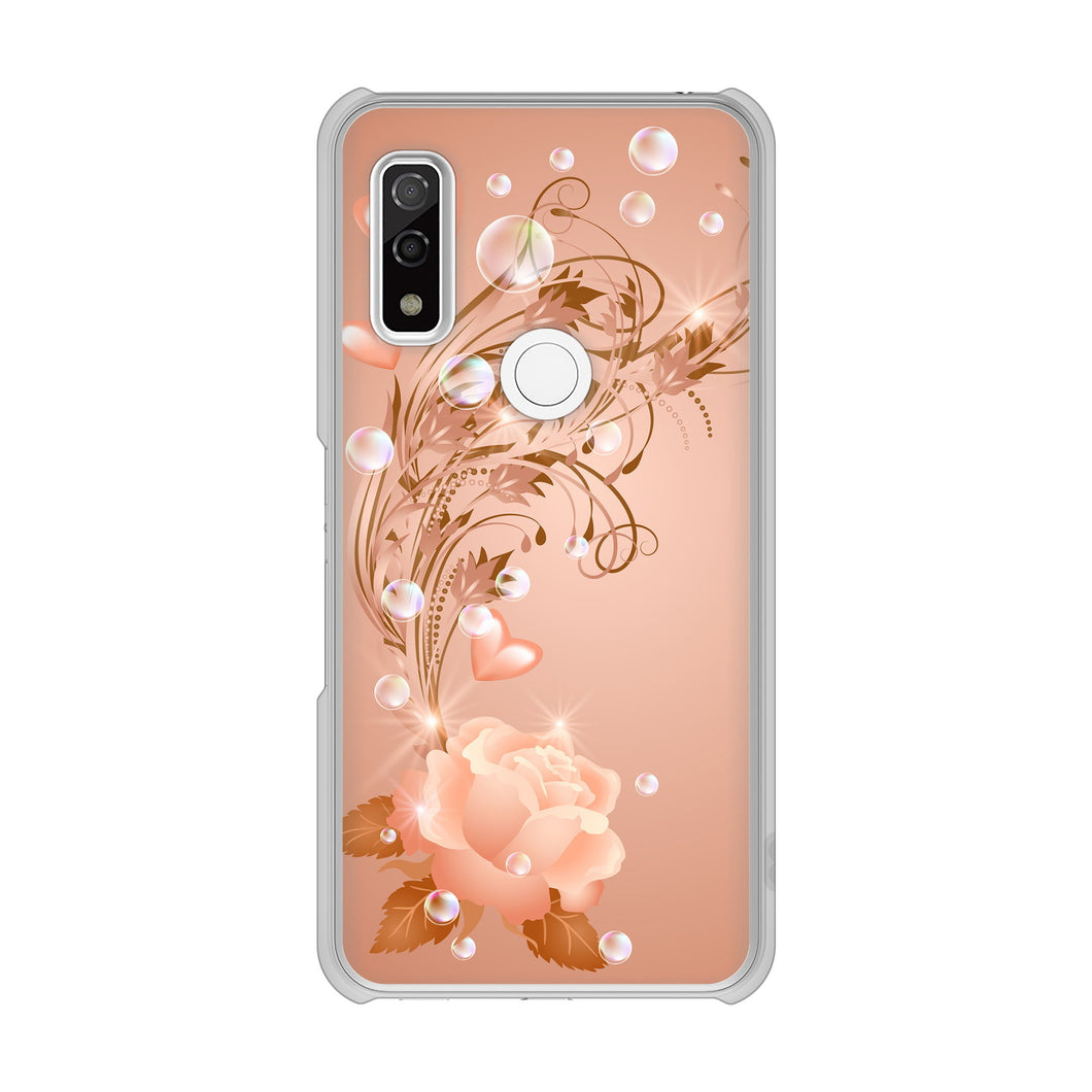 arrows We F-51B docomo 高画質仕上げ 背面印刷 ハードケース ロマンチックなバラ