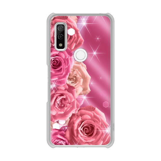 arrows We F-51B docomo 高画質仕上げ 背面印刷 ハードケース 【1182 ピンクの薔薇に誘われて】