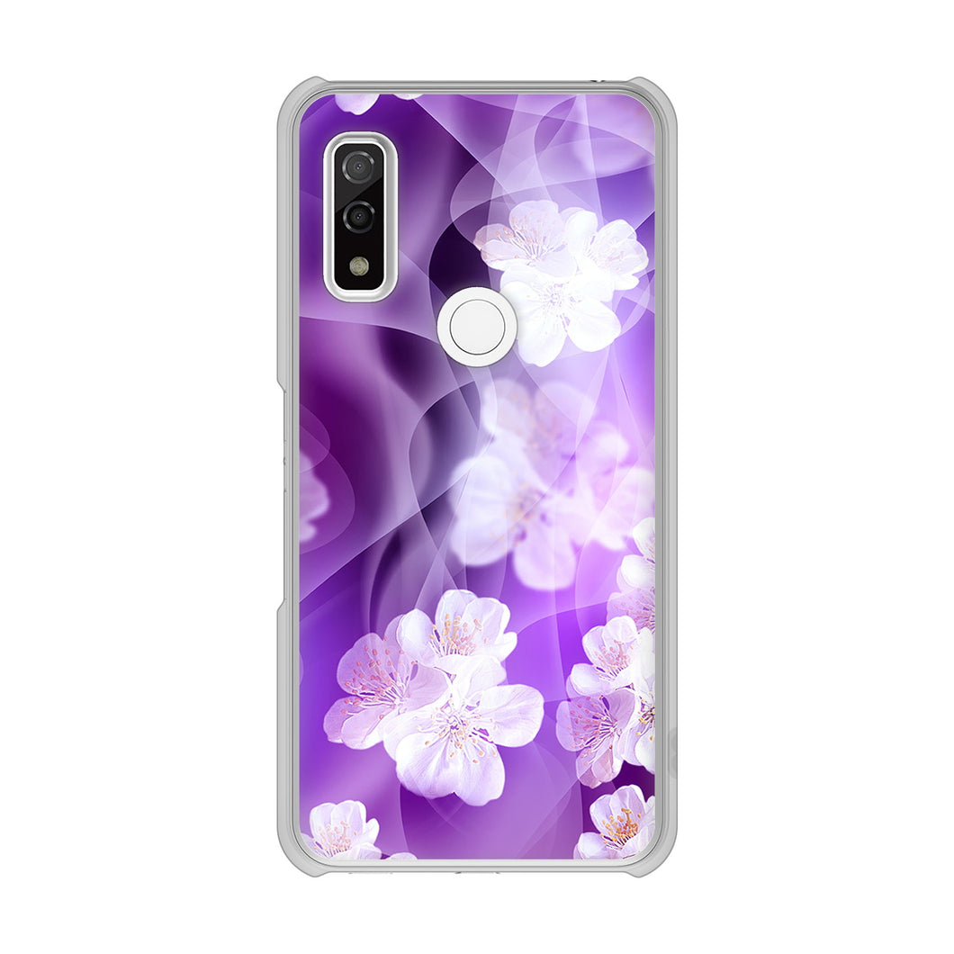 arrows We F-51B docomo 高画質仕上げ 背面印刷 ハードケース 【1211 桜とパープルの風】