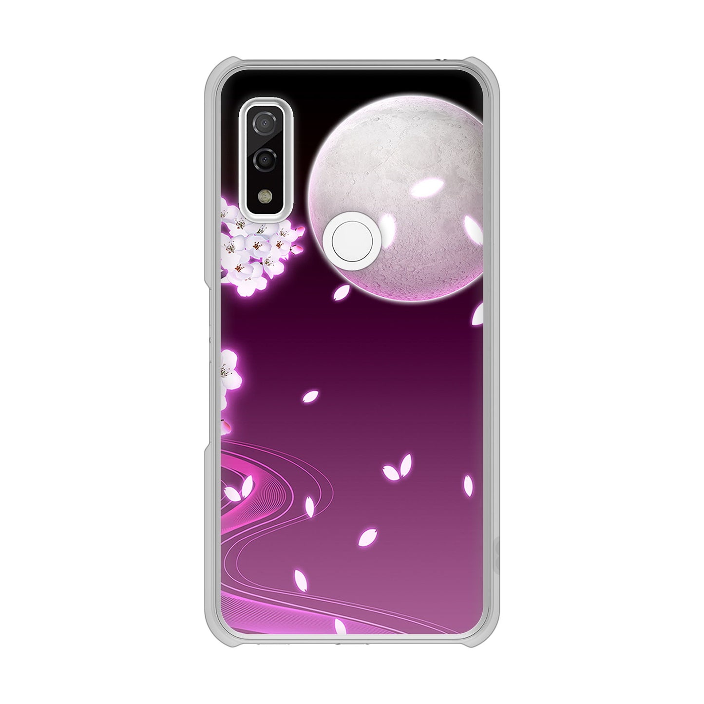 arrows We F-51B docomo 高画質仕上げ 背面印刷 ハードケース 【1223 紫に染まる月と桜】