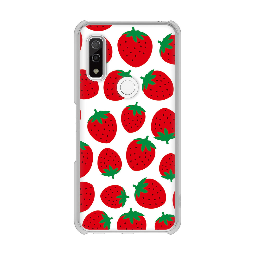 arrows We F-51B docomo 高画質仕上げ 背面印刷 ハードケース 小さいイチゴ模様