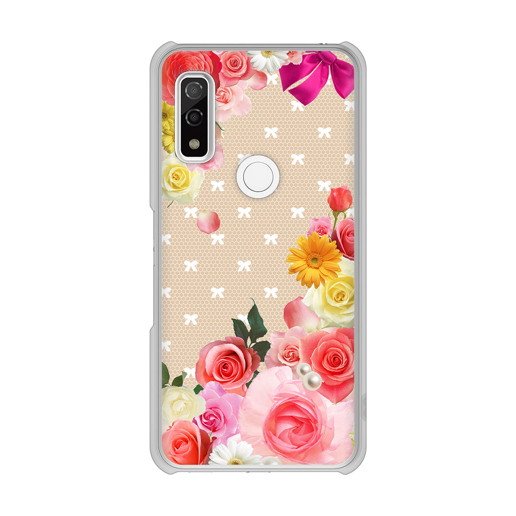 arrows We F-51B docomo 高画質仕上げ 背面印刷 ハードケース ロマンチックなバラ