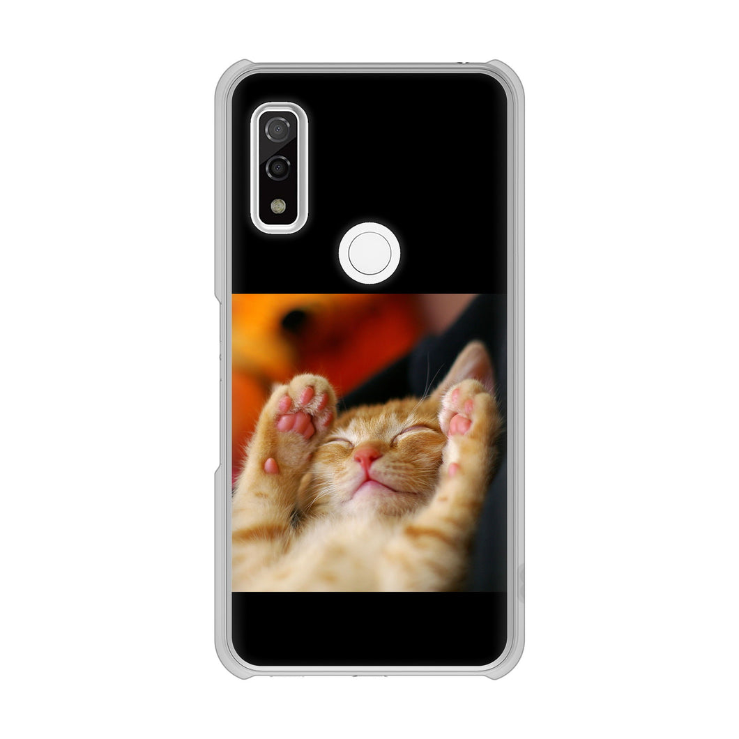 arrows We F-51B docomo 高画質仕上げ 背面印刷 ハードケース 【VA804 爆睡するネコ】