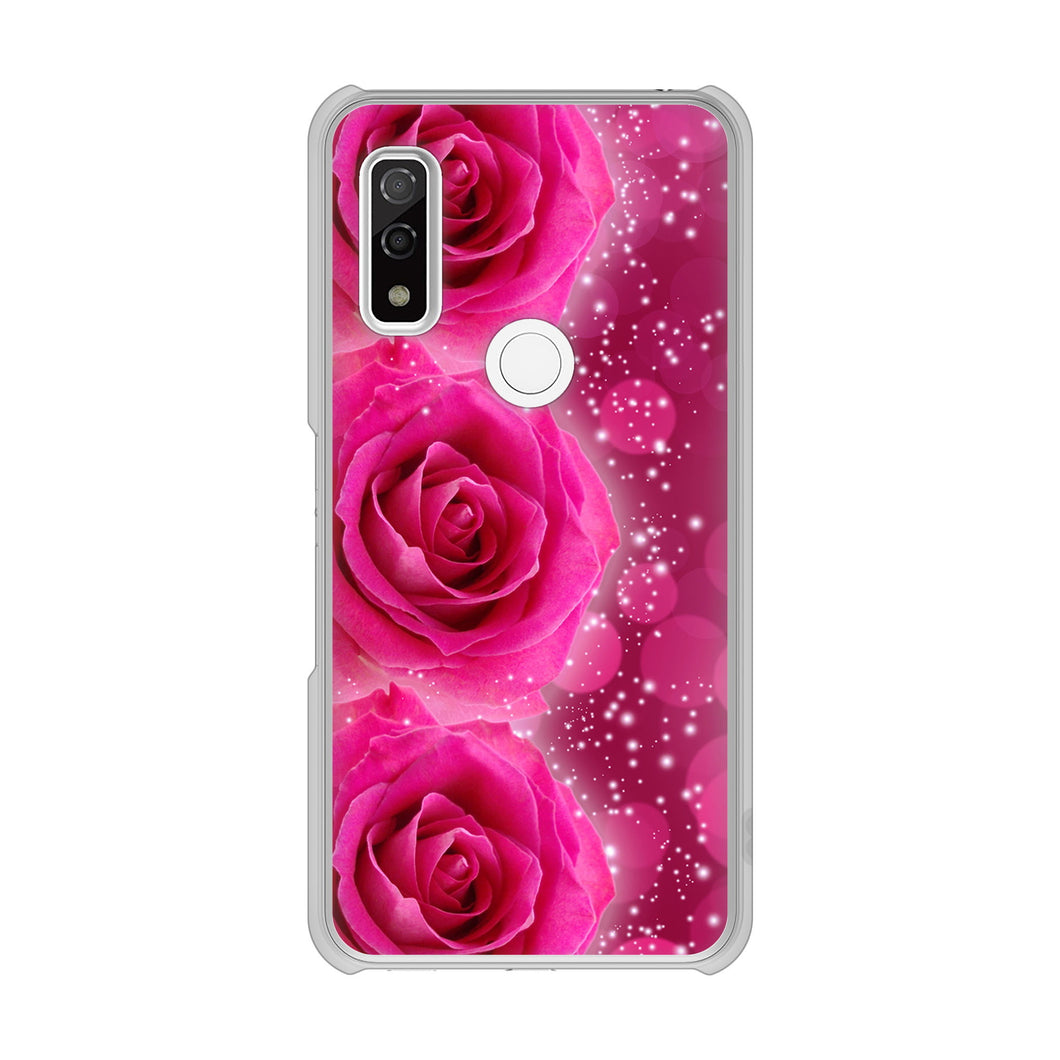 arrows We F-51B docomo 高画質仕上げ 背面印刷 ハードケース 【VA815 3連のバラ】