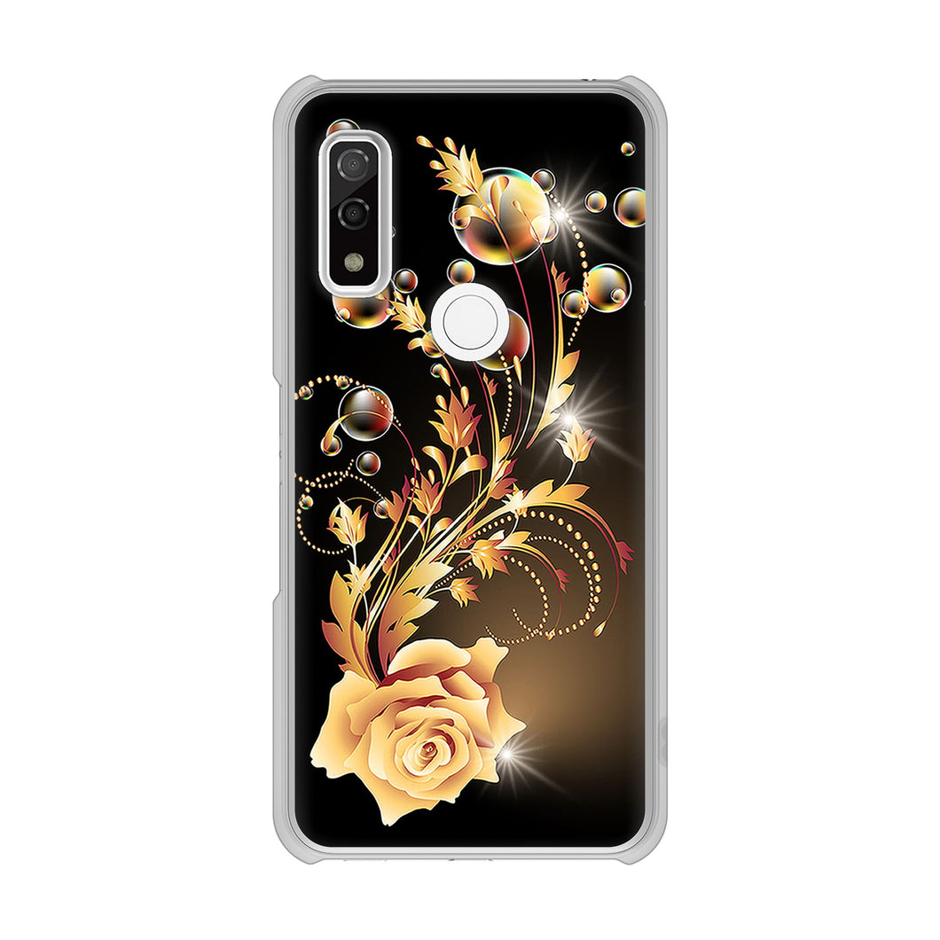 arrows We F-51B docomo 高画質仕上げ 背面印刷 ハードケース ロマンチックなバラ