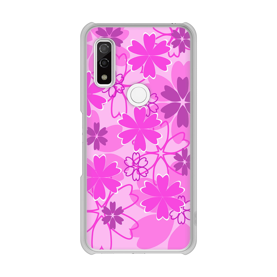 arrows We F-51B docomo 高画質仕上げ 背面印刷 ハードケース 重なり合う花