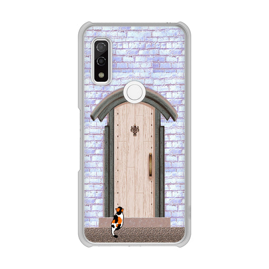 arrows We F-51B docomo 高画質仕上げ 背面印刷 ハードケース 猫とドア