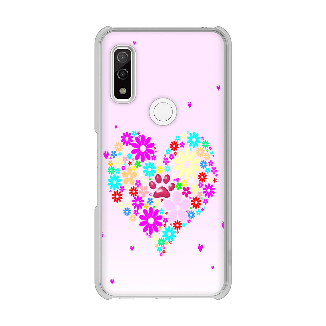 arrows We F-51B docomo 高画質仕上げ 背面印刷 ハードケース ハートと肉球