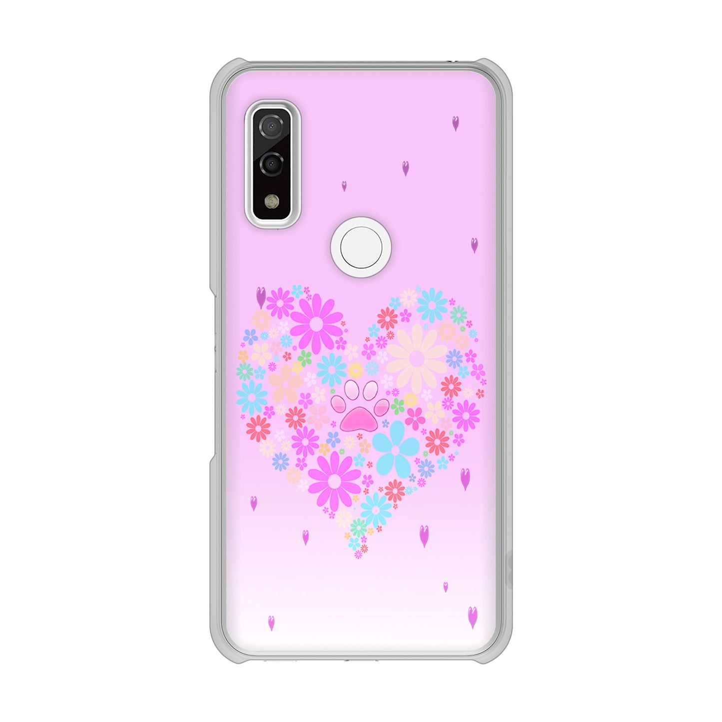 arrows We F-51B docomo 高画質仕上げ 背面印刷 ハードケース ハートと肉球