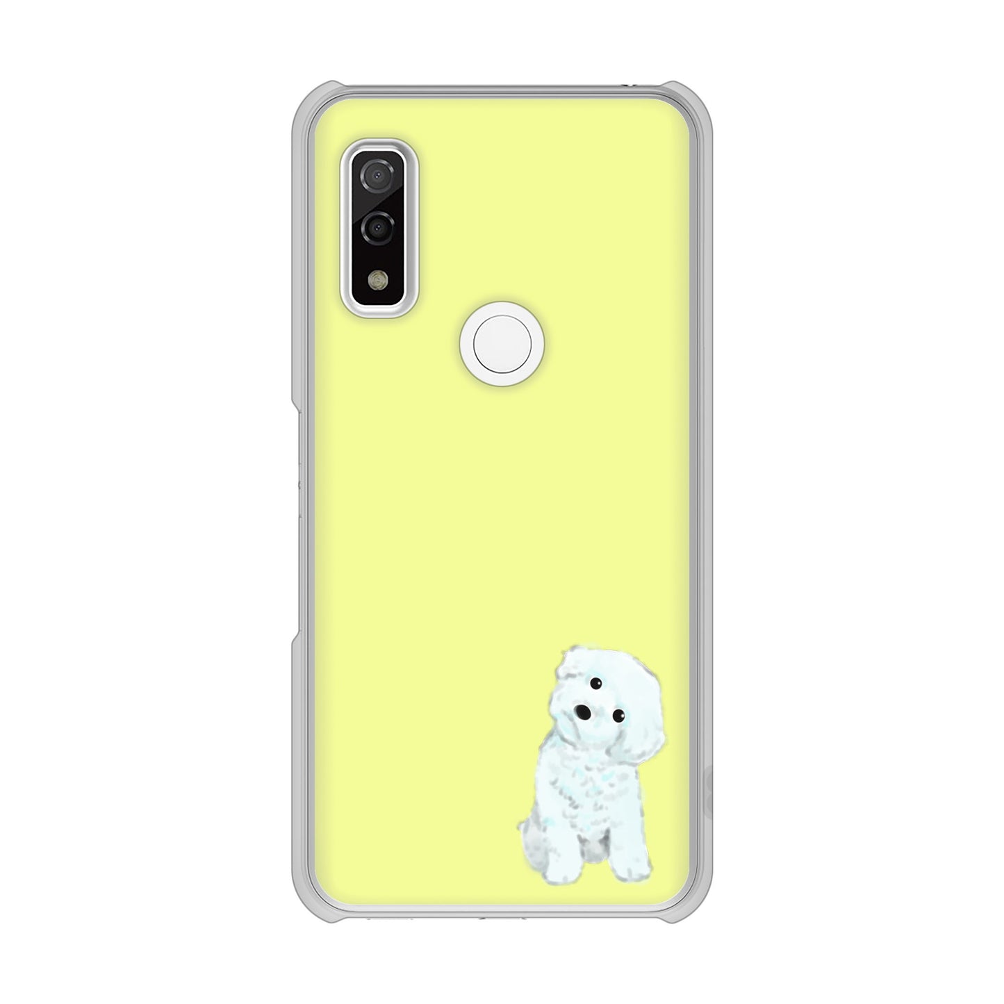 arrows We F-51B docomo 高画質仕上げ 背面印刷 ハードケース トイプードルホワイト