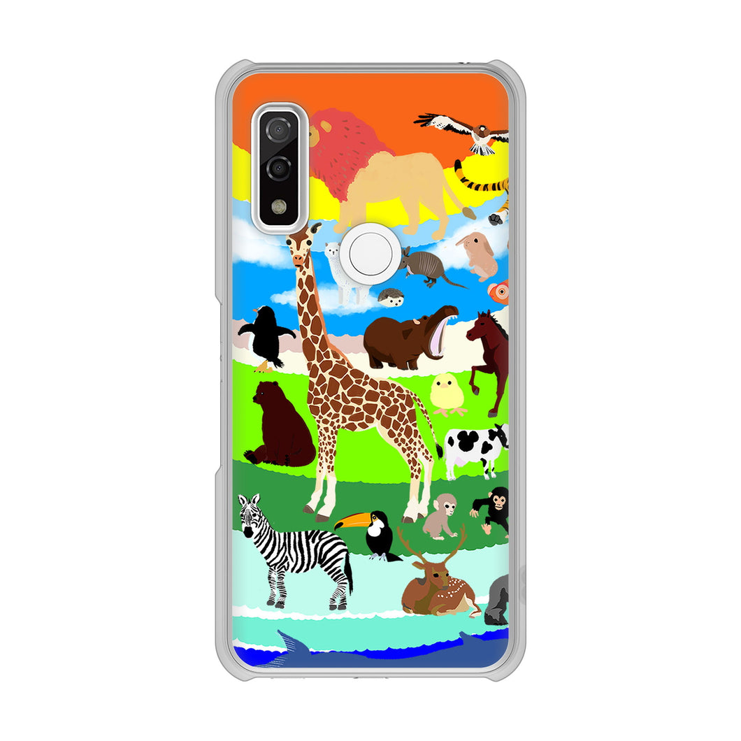 arrows We F-51B docomo 高画質仕上げ 背面印刷 ハードケース 【YJ201 アニマルプラネット】