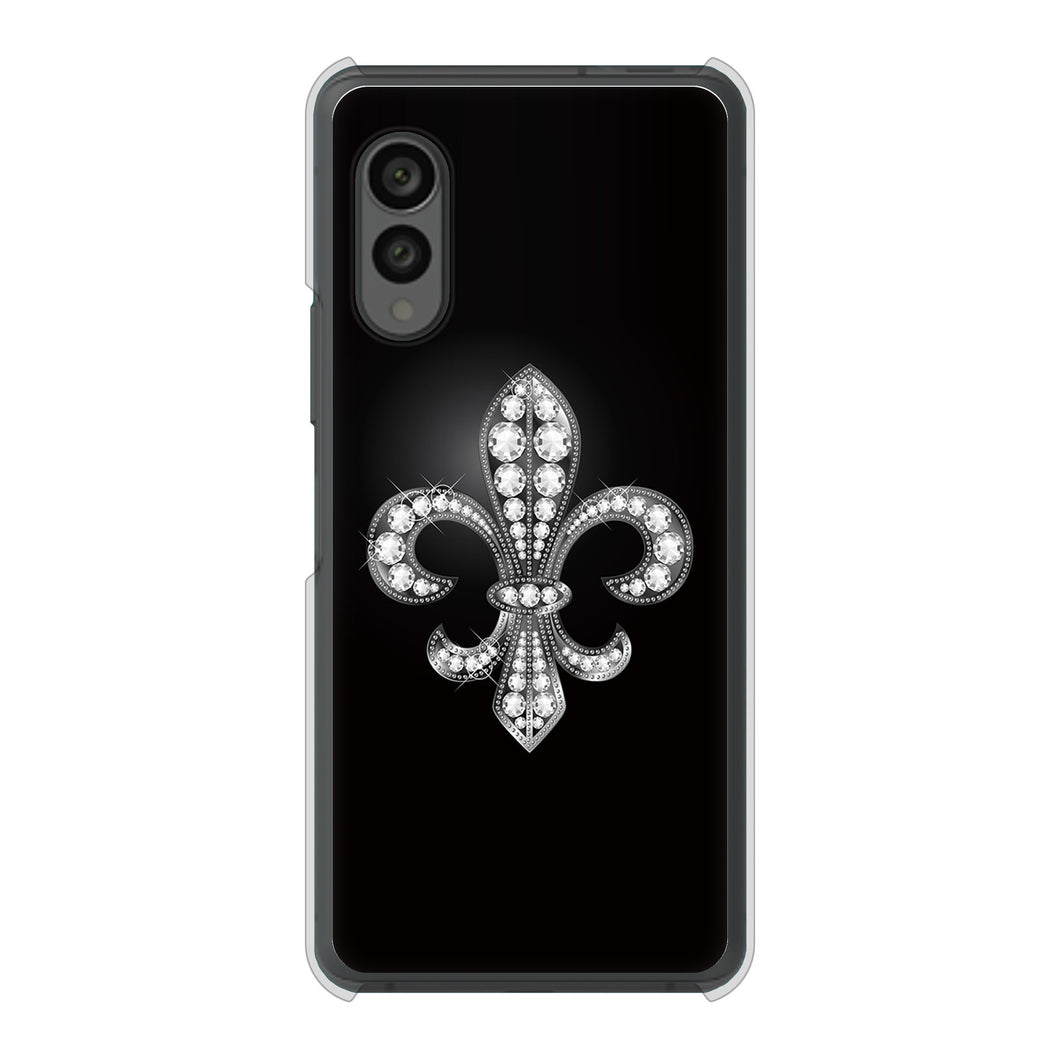 arrows N F-51C docomo 高画質仕上げ 背面印刷 ハードケース 【042 ラインストーン風の印刷ゴージャスユリ】